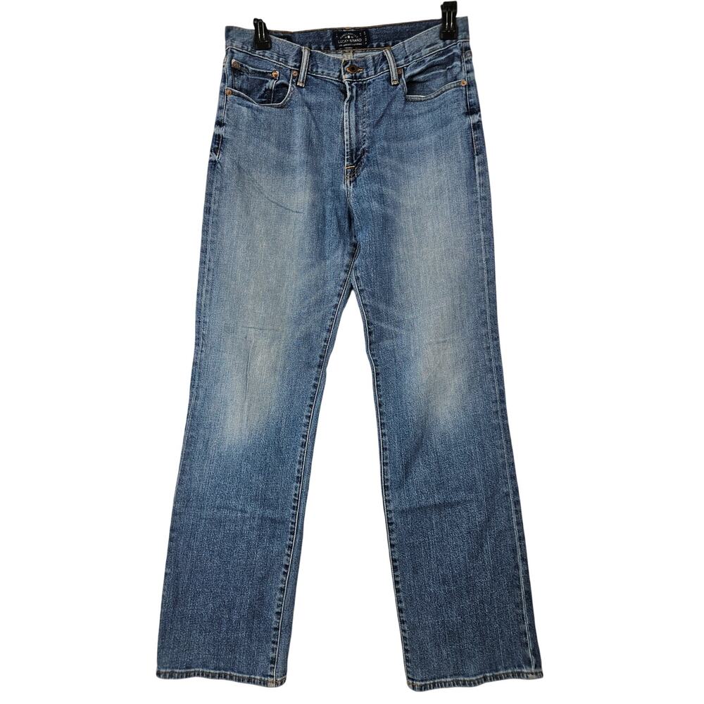 Lucky Brand Relaxed Straight Mid Dark Blue Jeans Men's Size 34 L 4244